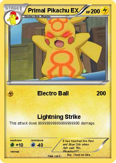 Pokemon Primal Pikachu EX