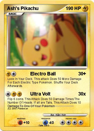 Pokemon Ash's Pikachu
