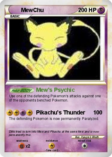 Pokémon MewChu 1 1 - Mew's Psychic - My Pokemon Card
