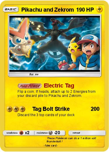 Pokemon Pikachu and Zekrom