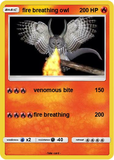 Pokemon fire breathing owl