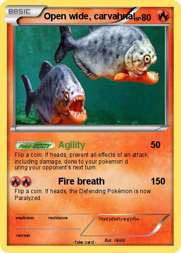 Pokemon Open wide, carvahna!