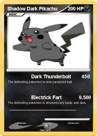 Pokemon Shadow Dark Pikachu