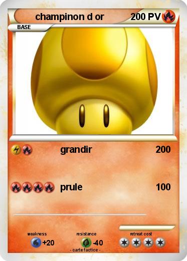 Pokemon champinon d or