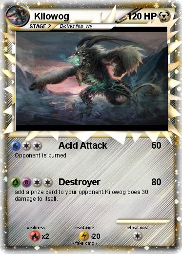 Pokémon Kilowog - Acid Attack - My Pokemon Card