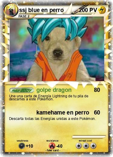 Pokemon ssj blue en perro