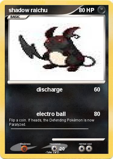 Pokemon shadow raichu