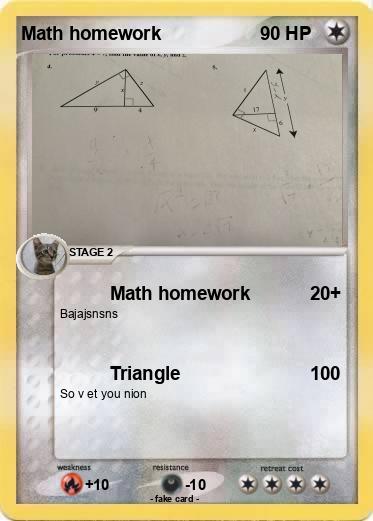 Pokemon Math homework