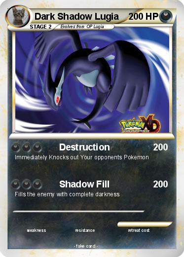 Pokemon Dark Shadow Lugia