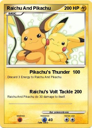 Pokemon Raichu And Pikachu