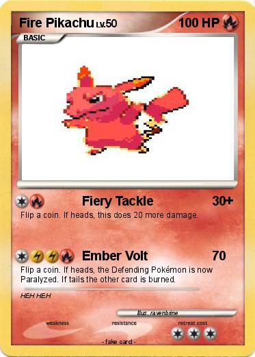 Pokemon Fire Pikachu