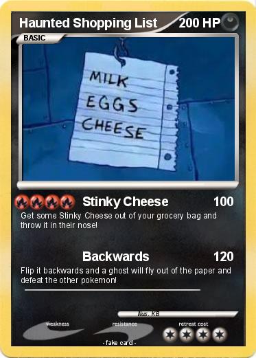 Pokemon Haunted Shopping List