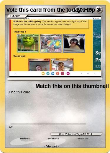 Pokemon Vote this card from the today's top 3