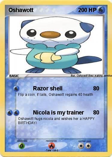 Pokémon Oshawott 478 478 - Razor shell - My Pokemon Card