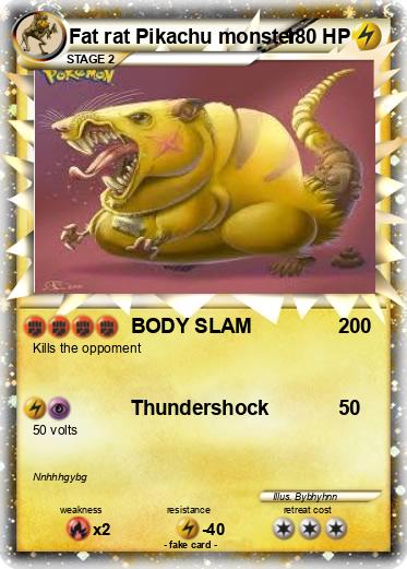 Pokemon Fat rat Pikachu monster