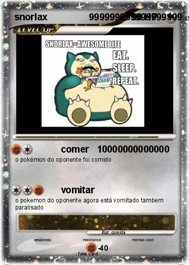 Pokemon snorlax                999999999999999999