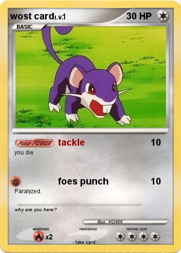 Pokemon wost card