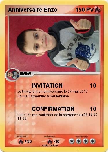 Pokemon Anniversaire Enzo