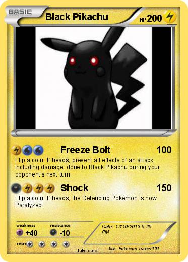 Pokemon Black Pikachu