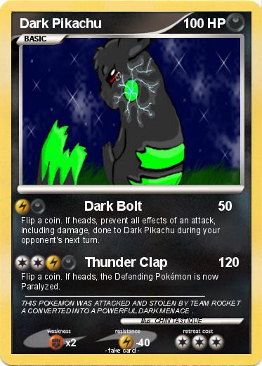 Pokemon Dark Pikachu