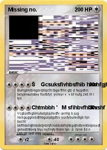 Pokemon Missing no.