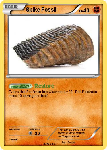 Pokemon Spike Fossil