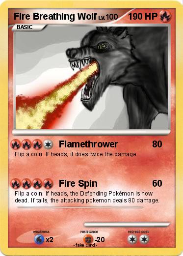 Pokemon Fire Breathing Wolf