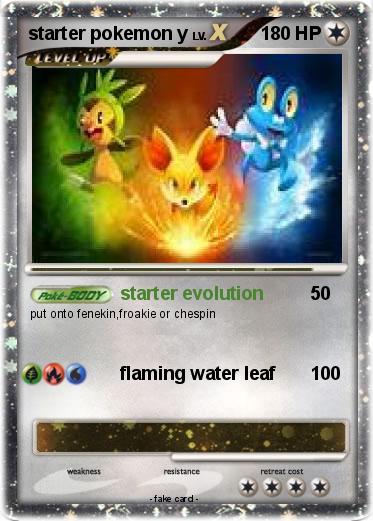 Pokemon starter pokemon y