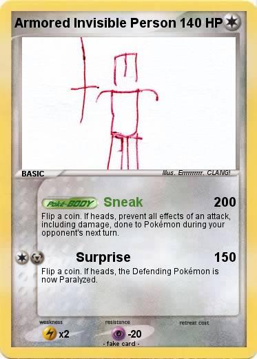 Pokemon Armored Invisible Person