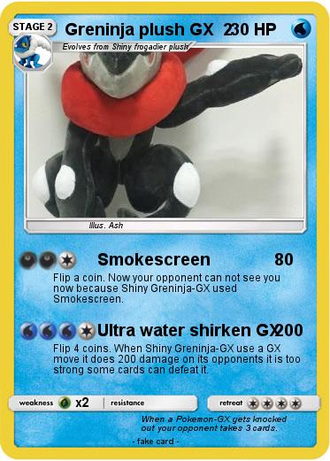 Pokemon Greninja plush GX  2