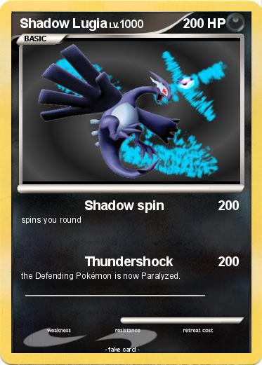Pokemon Shadow Lugia