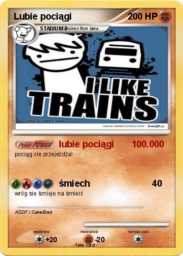 Pokemon Lubie pociągi