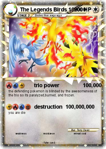 Pokemon The Legends BIrds 100000