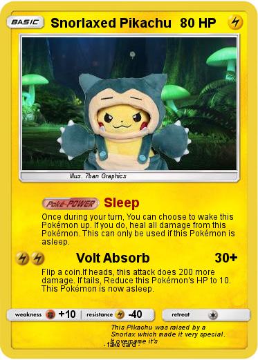 Pokemon Snorlaxed Pikachu