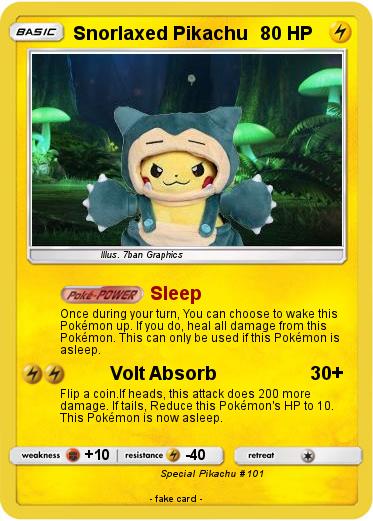 Pokemon Snorlaxed Pikachu