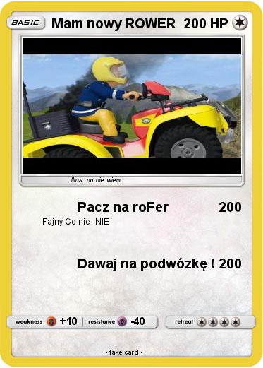 Pokemon Mam nowy ROWER