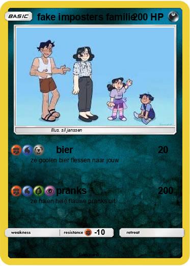 Pokemon fake imposters familie