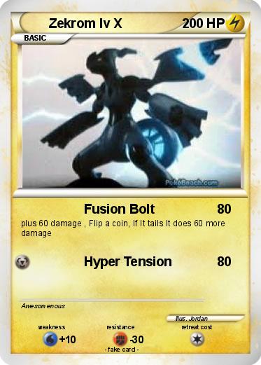 Pokemon Zekrom lv X