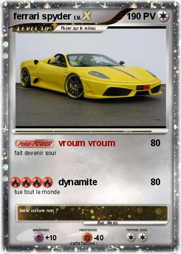 Pokemon ferrari spyder