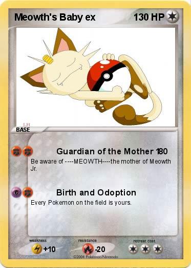 Pokemon Meowth's Baby ex