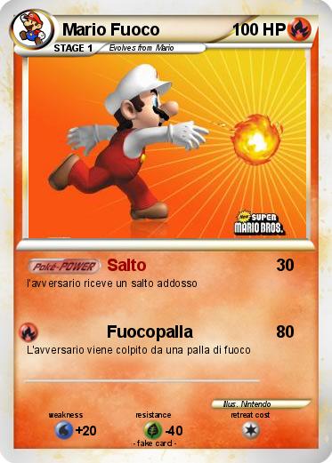 Pokemon Mario Fuoco