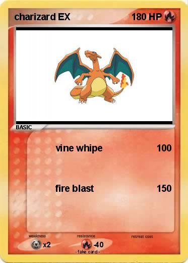 Pokemon charizard EX