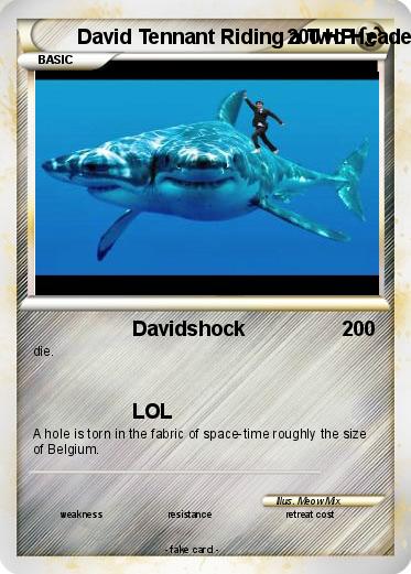 Pokemon David Tennant Riding a Two Headed Shark