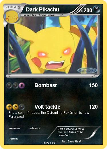 Pokemon Dark Pikachu