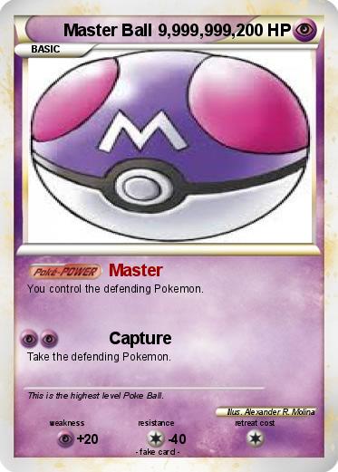 Pokemon Master Ball 9,999,999,