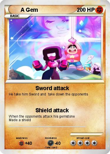 Pok mon A Gem Sword  attack My Pokemon  Card
