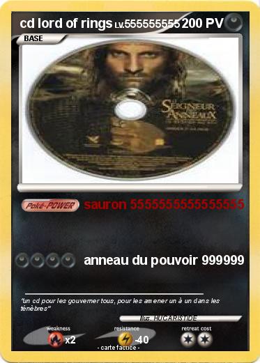Pokemon cd lord of rings