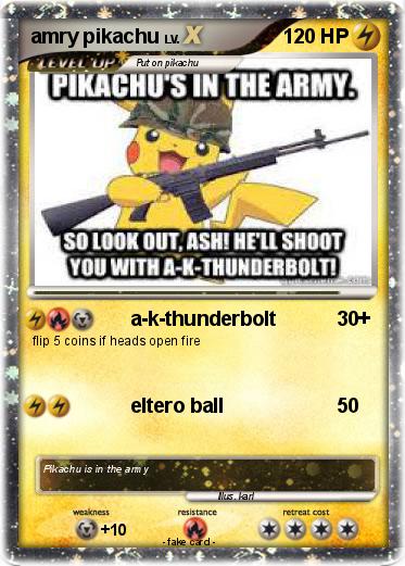 Pokemon amry pikachu
