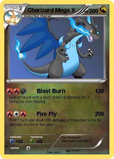 Pokemon Charizard Mega X