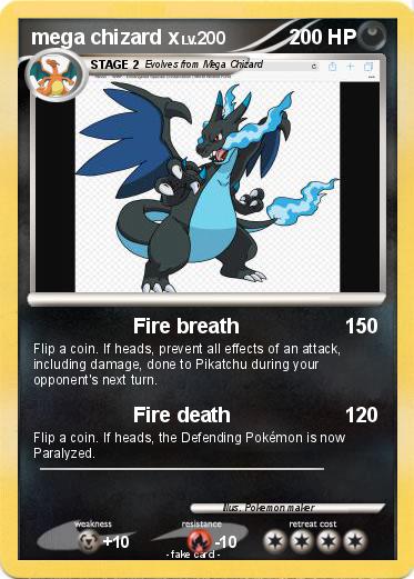 Pokemon mega chizard x